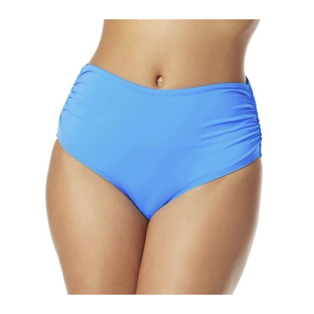Anne Cole High-Waist Bikini Bottoms Arctic Blue Size Large NWOT MSRP $56